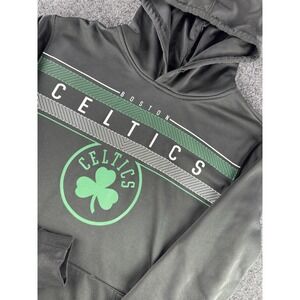 Boston Celtics UNK Hoodie Small Black Green NBA Basketball Pullover